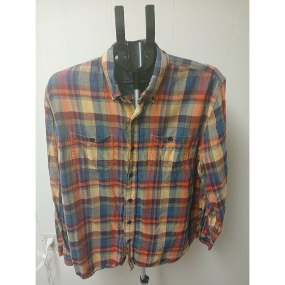 L.L. Bean Organic Cotton and Lycell Flannel Shirt Mens L - Picture 1 of 7